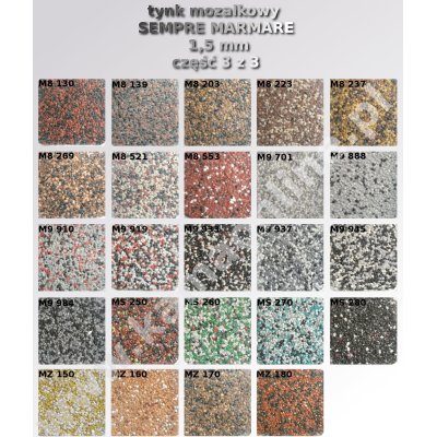 tynk mozaikowy z brokatem SEMPRE MARMARE 1,5 mm 25 kg