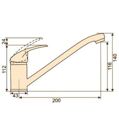 bateria zlewozmywakowa JOWISZ jednouchwytowa stojąca chrom B.38.5 HYDROLAND