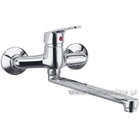 bateria SMILE umywalkowa jednouchwytowa ścienna chrom FERRO (BSM3)