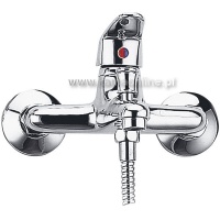 bateria SMILE wannowa jednouchwytowa ścienna z natryskiem punktowym chrom FERRO (BSM11)