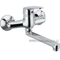 bateria SMILE zlewozmywakowa jednouchwytowa ścienna chrom FERRO (BSM5)