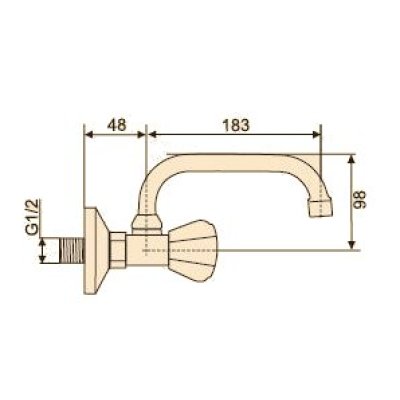 bateria STANDARD umywalkowa dwuuchwytowa ścienna chrom B.10.2 HYDROLAND