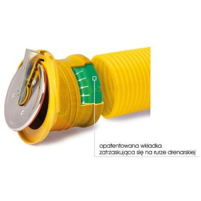 klapa końcowa drenarska fi 72-110 (ZBKDR) Karmat
