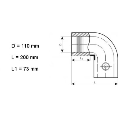 Kolano elektrooporowe 110/90 mm SDR 11 WODA/GAZ