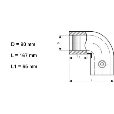 Kolano elektrooporowe 90/90 mm SDR 11 WODA/GAZ