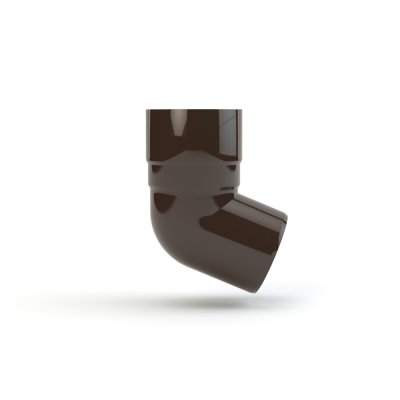 Kolano rury spustowej PVC 90 mm brąz Gamrat
