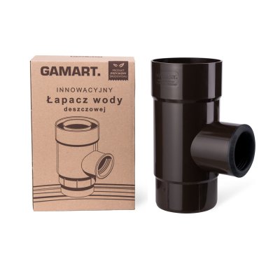 Łapacz zbieracz wody deszczowej 90 mm brąz GAMART