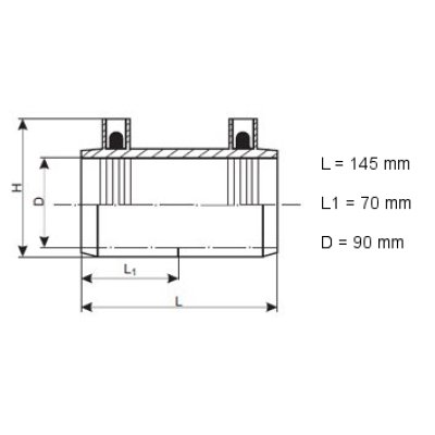 Mufa elektrooporowa 110 mm SDR 11 WODA/GAZ