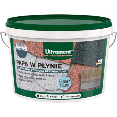 Papa w płynie 4kg kolor antracyt Ultrament ELASTYCZNA POWŁOKA USZCZELNIAJĄCA