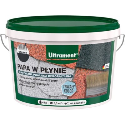 Papa w płynie 4kg kolor czarny Ultrament ELASTYCZNA POWŁOKA USZCZELNIAJĄCA