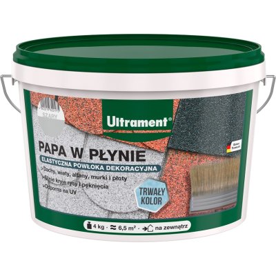 Papa w płynie 4kg kolor szara Ultrament ELASTYCZNA POWŁOKA USZCZELNIAJĄCA