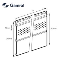 PODSUFITKA PERFOROWANA PCV Gamrat ciemnobrązowa 0,609 m2 panel 