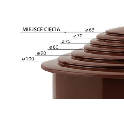 Redukcja wielostopniowa fi 63-110 mm pomarańczowa