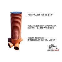 Studzienka kanalizacyjna 315/160 mm zbiorcza - 1,5 metra