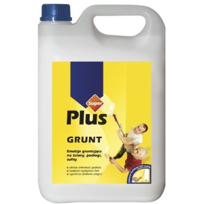 SUPER PLUS Grunt - Emulsja Gruntująca na Ściany, Podłogi, Sufity 5 l