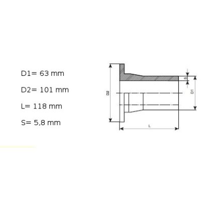 tuleja kołnierzowa długa 63 mm SDR 11 