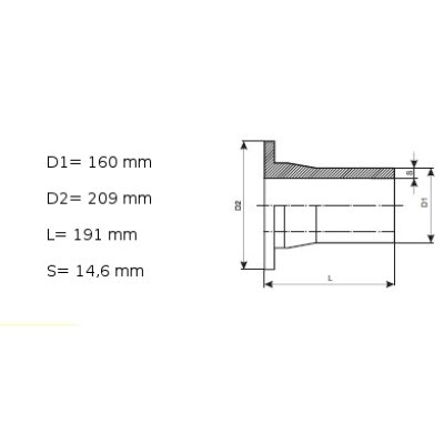 tuleja kołnierzowa długa 160 mm SDR 11 TQ