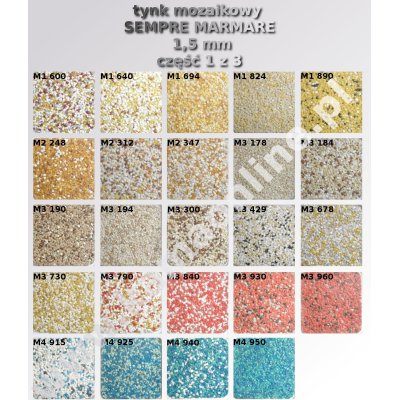 tynk mozaikowy SEMPRE MARMARE 1,5 mm 25 kg