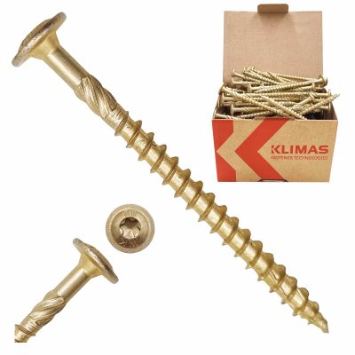 Wkręt ciesielski 6x80 łeb podk.talerzy. 100op. WKCP-06080 