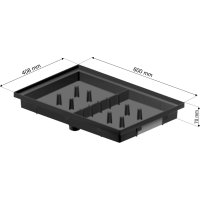 Wycieraczka do obuwia z kratką i szczotką + guma 60x40 Maxpol