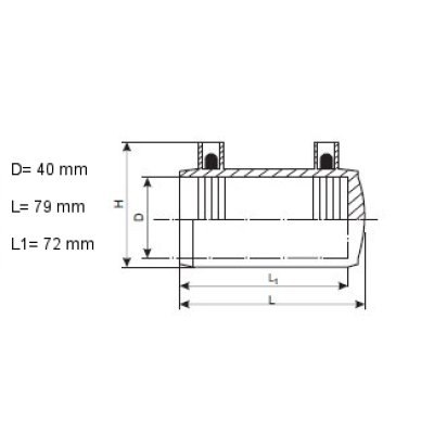Zaślepka elektrooporowa 40 mm SDR 11 WODA/GAZ