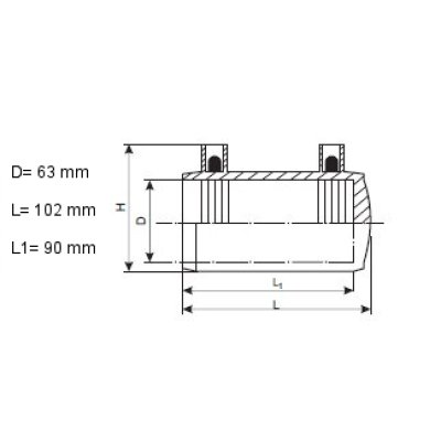 Zaślepka elektrooporowa 63 mm SDR 11 WODA/GAZ
