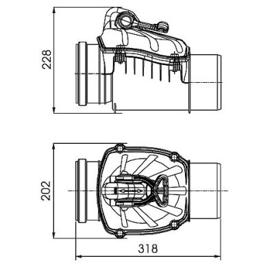 Zasuwa burzowa fi 125 Karmat ZB 125
