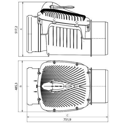 Zasuwa burzowa fi 315 Karmat ZB 315