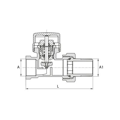 Zestaw termostatyczny DIAMOND prosty (art.411)